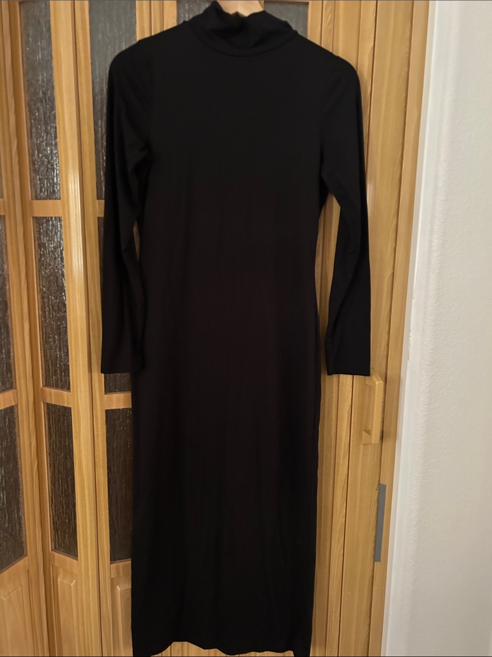 DIOSA boutique Black Long-Sleeve Turtleneck Maxi Dress